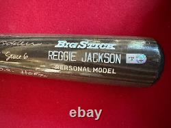 Reggie Jackson, Autographed, Multi-Inscribed Bat (Scarce / Vintage) Yankees