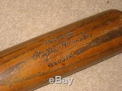 Rogers Hornsby H&B Vintage Baseball Bat Cardinals Browns HOF