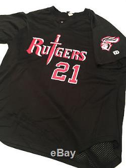 Rutgers Baseball Game Worn Batting Practice Jersey Vintage Wilson #21