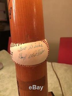 SIGNED Hoyt Wilhelm Vintage Louisville Slugger Baseball bat lamp Atlanta Braves