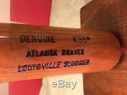 SIGNED Hoyt Wilhelm Vintage Louisville Slugger Baseball bat lamp Atlanta Braves