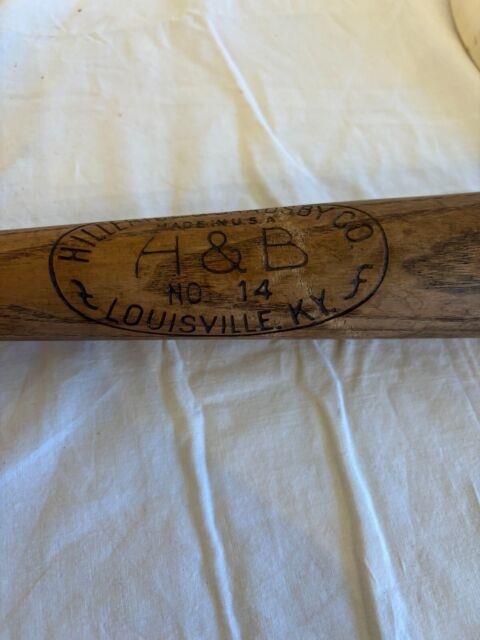 Safe Hit Ted Williams Model Baseball Bat Vintage H&b No 14 Louisville, Ky. Made