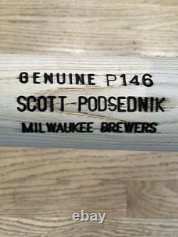 Scott Podsednik Brewers Game Used Bat 33 31 oz Louisville Slugger P146 No Knob