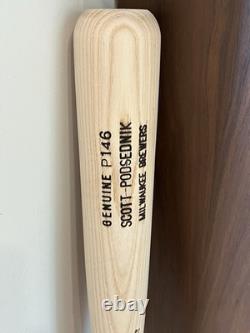 Scott Podsednik Brewers Game Used Bat 33 31 oz Louisville Slugger P146 No Knob