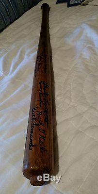 Signed Autographed Vintage Autographed Negro League Baseball Bat Many Sigs