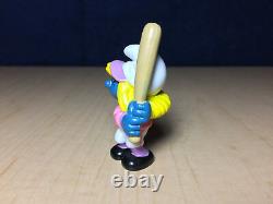 Smurfs Baseball Smurfette 20186 Smurf Rare Vintage Figure PVC Toy Figurine 80s