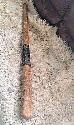 Spalding Black Ring League Wood Baseball Bat Sport Rare Antique 1880s Mark 4 VTG
