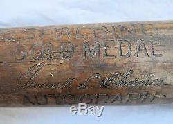 Spalding Gold Medal Autograph Model Frank Chance Baseball Bat Vtg Old Antique
