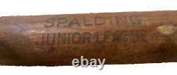 Spalding Junior League Vintage Wooden Baseball Bat Used