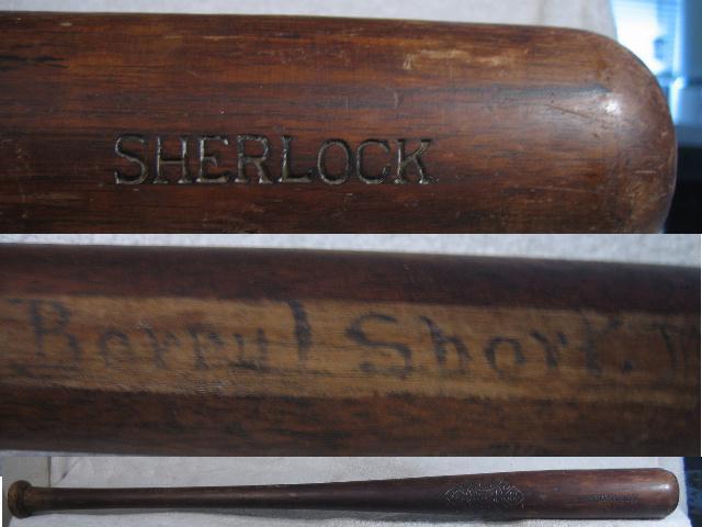 Spalding Vintage Game Used Hickory 1930 Bat Monk Sherlock Phillies