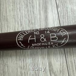 Ted Williams Hillerich & Bradsby No. 14 Safe Hit Baseball Bat Louisville KY 34