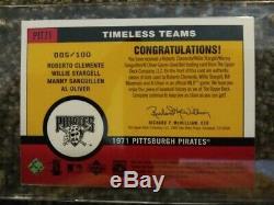 UD Vintage'Timeless Teams' Pirates bat card Stargell, Clemente