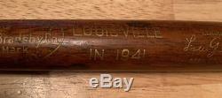 Unusual 1941 Lou Gehrig Hillerich & Bradsby Baseball Bat Vintage H&B NY Yankees