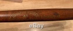 Unusual 1941 Lou Gehrig Hillerich & Bradsby Baseball Bat Vintage H&B NY Yankees