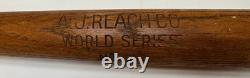VINTAGE 1920s AJ REACH CO WORLD SERIES MODEL NO 105 BAT 34.5 INCHES