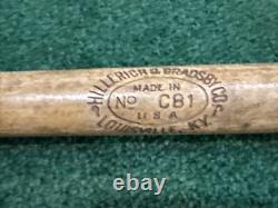 VINTAGE 1930's Hillerich&Bradsby Model CB1 Cork Ball Bat & Ball, VERY RARE