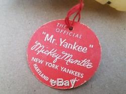 VINTAGE 1950's HARTLAND MICKEY MANTLE withORIGINAL BAT & TAG HOF NEW YORK YANKEES