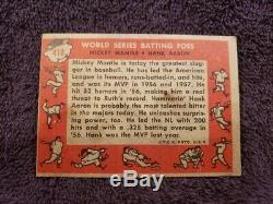 VINTAGE 1958 Topps #418 Mickey Mantle Hank Aaron World Series Batting Foes, EX