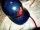Vintage 1960s Cleveland Indians Abc Fiberglass Game Batting Helmet Used Baseball