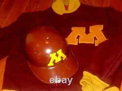 VINTAGE 1970s MINNESOTA GOPHERS ABC FIBERGLASS GAME USED BATTING HELMET BASEBALL