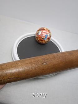 VINTAGE BASEBALL H & B Crackerjack Model Bat And Cracker Jack Ball VINTAGE BASEBALL H & B Crackerjack Model Bat And Cracker Jack Ball
