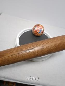 VINTAGE BASEBALL H & B Crackerjack Model Bat And Cracker Jack Ball VINTAGE BASEBALL H & B Crackerjack Model Bat And Cracker Jack Ball