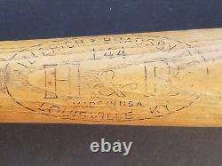 VINTAGE HILLERICH & BRADSBY CO. L44 H&B Wood BASEBALL BAT