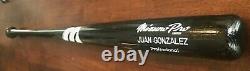 VINTAGE Juan Gonzalez Game un Used MIZUNO Uncracked Bat TEXAS RANGERS