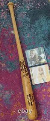 VINTAGE LOUISVILLE SLUGGER POWERIZED PRO-STOCK R161 34 WOODEN BAT + CARRIE CD's