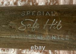 VINTAGE MICKEY MANTLE 130S H&B MODEL BAT-size 31 Special Safe Hit Wood Baseball
