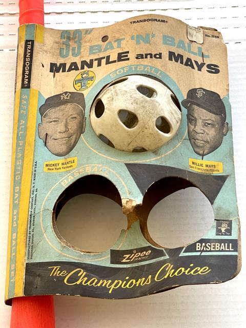 Vintage Mickey Mantle Willie Mays Baseball Bat 1960s