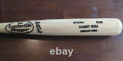 VINTAGE Sammy Sosa Game Issued Used Bat Chicago Cubs Bat Louisville Slugger R161