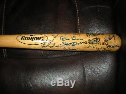VINTAGE YANKEES BAT with 21 AUTOGRAPHS SIGNED in 1990s NEW YORK YANKEES PLAYERS