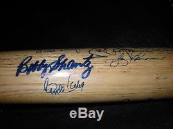 VINTAGE YANKEES BAT with 21 AUTOGRAPHS SIGNED in 1990s NEW YORK YANKEES PLAYERS