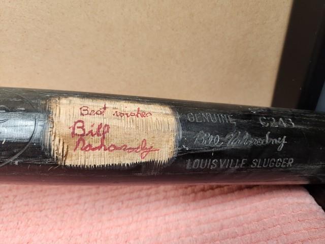 Vtg Bill Nahorodny Autographed Game Bat Louisville Slugger C243 Dimag Estate