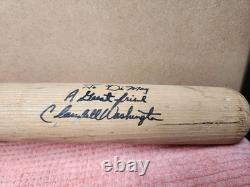 VTG Claudell Washington AUTOGRAPHED GAME USED BAT Angels DiMag ESTATE