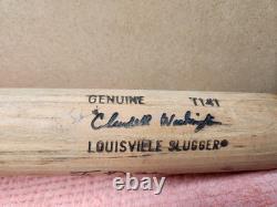 VTG Claudell Washington AUTOGRAPHED GAME USED BAT Angels DiMag ESTATE