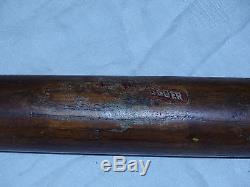 Vtg Early Louisville Slugger Ty Cobb 40tc Baseball Decal Bat Dash Dot Dash Wood