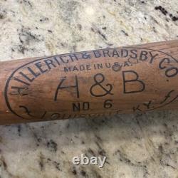 VTG Hillerich & Bradsby Co No 6 Ducky Medics Model Wooden Bat Old Repair 35