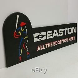 VTG Screenprinted Easton Retail Store Display Baseball Sign Ball/Bat/Glove/Card