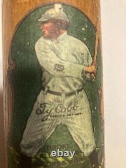 Very Old 34 Ty Cobb Hof Georgia Peach Decal L. S. Baseball Bat, Rare, USA