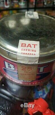 Very Rare Vintage 1936 Tin Can By Phila Bat Athletic Tobacco Quebec Baseball