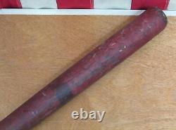 Vintage 1890s Antique Wood Baseball Bat Red Finish Ring Bat 26 Victorian Rare