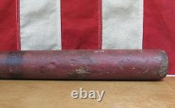 Vintage 1890s Antique Wood Baseball Bat Red Finish Ring Bat 26 Victorian Rare