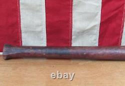 Vintage 1890s Antique Wood Baseball Bat Red Finish Ring Bat 26 Victorian Rare