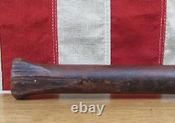 Vintage 1890s Antique Wood Baseball Bat Red Finish Ring Bat 26 Victorian Rare