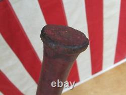 Vintage 1890s Antique Wood Baseball Bat Red Finish Ring Bat 26 Victorian Rare