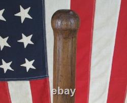 Vintage 1890s Antique Wood Baseball Bat Round Grip Knob Flat Top 32 Rare 1880s Vintage 1890s Antique Wood Baseball Bat Round Grip Knob Flat Top 32 Rare 1880s
