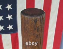 Vintage 1890s Antique Wood Baseball Bat Round Grip Knob Flat Top 32 Rare 1880s Vintage 1890s Antique Wood Baseball Bat Round Grip Knob Flat Top 32 Rare 1880s