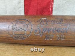 Vintage 1900s AJ Reach Co. Wood'Special' Baseball Bat No. 3/0 Keystone 34 Rare